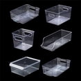 thumbnail image 1 of Caja de almacenamiento para refrigerador, caja de plástico transparente engrosada para congelador, caja tipo cajón para mantener frescas las bebidas y los huevos, caja de acabado para la cocina, 1 of 5