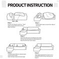 thumbnail image 5 of TOPCHANCES L Shape Sofa Cover, Sectional Couch Slipcover with 2pcs Pillowcases, Spandex Non Slip Furniture Protector for L-Shape 3 Seater + 4 Seater Corner Couch (Burgundy), 5 of 9