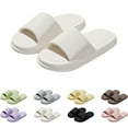thumbnail image 4 of Pillow Slippers for Women and Men House Slides Shower Sandals (White 42), 4 of 4