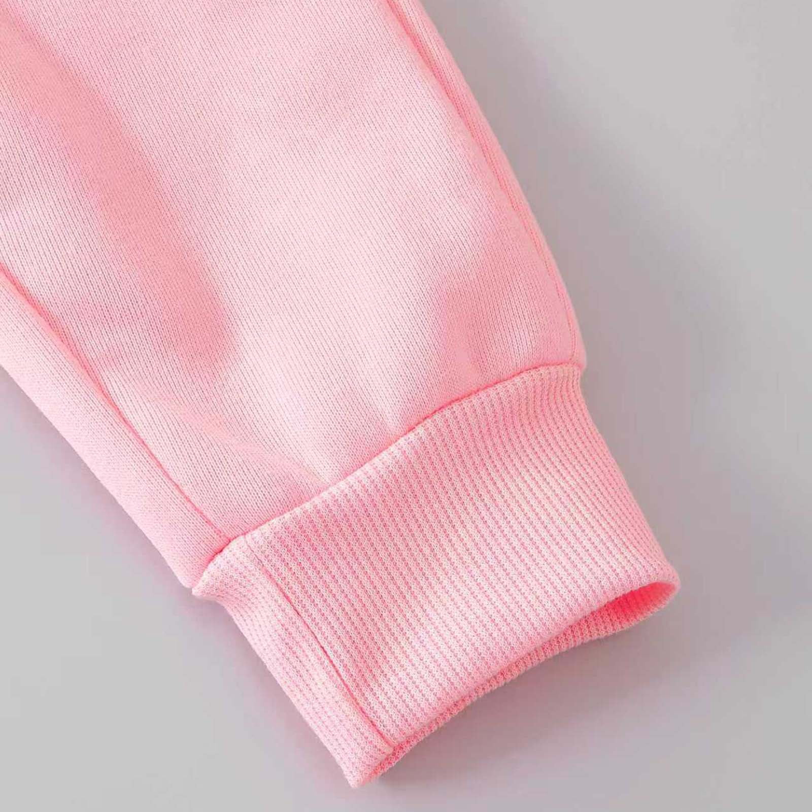 Zshosam Toddler Girls Winter Clothing Sets Girls Graphic Jogging Suits Sweatsuits 2 Piece Set Hoodie and Sweatpants Fall Winter Clothes Size 6T 7T,(Pink 6-7 Years)