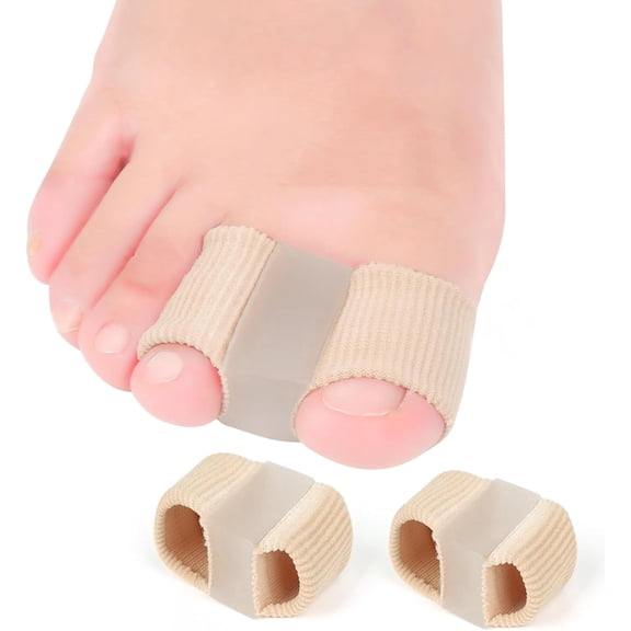 Manss Bunion Corrector, Gel Toe Separators for Overlapping Toes Women & Men, Toe Straightener with 2 Loops for Feet, Small, 2 Pcs