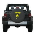 thumbnail image 2 of SpareCover - Brawny Series - Yellow Jeep Logo with Palm Tree on 35" Black Denim Textured Vinyl Tire Cover - Made in USA only, 2 of 9