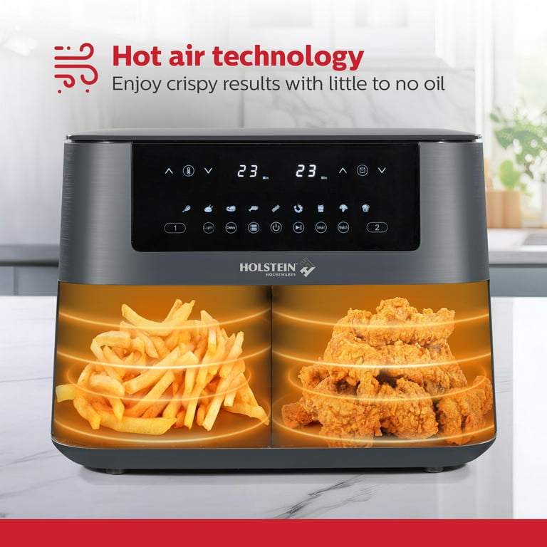 Holstein Housewares 8.4 QT Dual Basket Digital Air Fryer