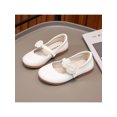 thumbnail image 5 of Frontwalk Kids Girls Mary Jane Ankle Strap Dress Shoes School Flats Performance Cute Princess Shoe Children Uniform White 11little kids, 5 of 8