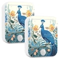 thumbnail image 2 of Peacock Floral Flowers Leaves Night Lights Plug into Wall LED with Auto Light Sensor Warm Light for Kids Hallway Bedroom Living Room Kitchen Bathroom Set of 2, 2 of 7