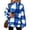 Blue (Ladies Jackets), variant on Womens Plaid Sherpa Fleece Tops Oversized Half Zip High Neck Pullover Warm Fuzzy Fall Winter Clothes with Pocket