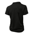 thumbnail image 6 of LNZGNM Mens Zipper Polo Shirt Short Sleeve Slim Fit Lapel Golf Shirt Fashion Lightweight Solid Color T-Shirt Breathable Vacation Tops with Pocket,Black M, 6 of 7