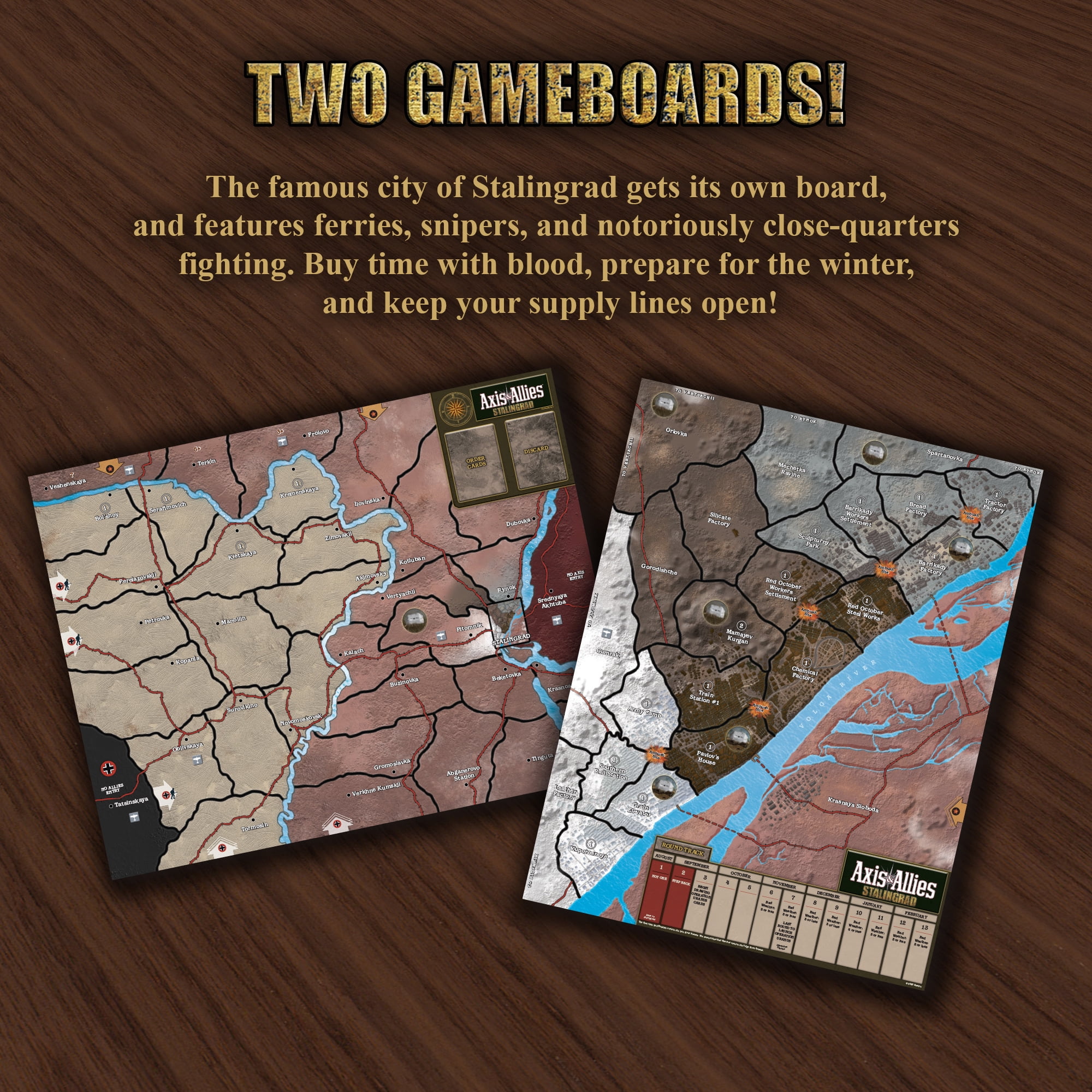Renegade Games: Axis & Allies - Stalingrad - WWII Strategy Board Game, Command German Or Soviet Forces, Miniatures War Game, Ages 14+, 2 Players, 4hrs