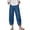Blue #009, variant on Women's Y2k Baggy Distressed Wide Leg Capri Jeans Boho Tulip Hem High Waisted Cropped Denim Pants, XL