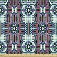 thumbnail image 2 of Ambesonne Aztec Fabric by the Yard Upholstery, Rhythmic Modernized Tribal, 1 Yard, Coral Purple, 2 of 5