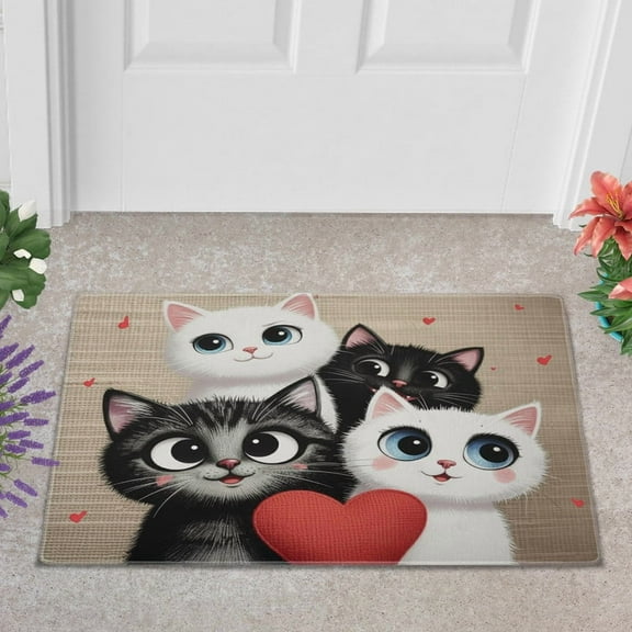 Lotusprinthandmade Cat Humor Doormat 6 Sizes (15" x 25") – Funny Art Mat