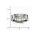 thumbnail image 6 of Titanium Polished with CZ Ring Size: 10; for Adults and Teens; for Women and Men, 6 of 6