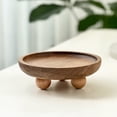 thumbnail image 5 of Wood Riser for Kitchen Counter,Small Wooden Pedestal Wood Riser for Display,Stand Tray for Candles Plants Bottles Mini Vases Soap Dispenser, Decorative Tray for Farmhouse Table Decor,6.49"(C), 5 of 9