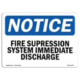 thumbnail image 1 of SignMission OS-NS-A-1014-L-12703 Panneau de Signalisation de 10 x 14 Po - Décharge Immédiate du Système d'Extinction d'Incendie, 1 of 1