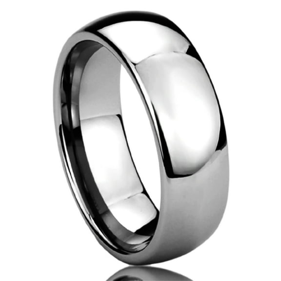 Free Engraving Men Women Personalized Inside Engraving Tungsten Carbide Wedding Band Ring 7mm Domed Classic Ring