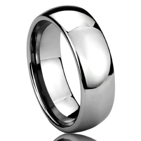Men Women Tungsten Carbide Wedding Band Ring 7mm Comfort Fit Domed Classic Ring For Men & Women