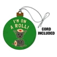 thumbnail image 2 of I'm on a Roll Sushi Funny Humor Wood Christmas Tree Holiday Ornament, 2 of 7