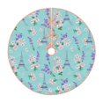 Christmas Tree Skirt, purple Tower flowerSoft Funny Christmas Tree