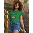thumbnail image 2 of Buon Ferragosto Cute Melon T-Shirt Women -Image by Shutterstock, Female XX-Large, 2 of 4