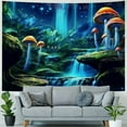 Fenyluxe Fantasy Forest Tapestry Waterfall Tapestry Trippy Starry Sky
