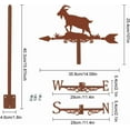 thumbnail image 2 of Goat Weather Vane for Roof Mount Animal Metal Weathervane Wind Direction Indicators Wind Vanes for Yard Outdoor Farm Barn Sheds Garden Patio Decoration, 2 of 9