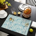 thumbnail image 4 of Daisy Flower Pattern Summer Placemats Table Placemats Set Of 4-Linen Kitchen Washable Placemats Table Mats 11.8"x17.7" Non-Slip Heat Resistant, 4 of 6