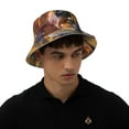 thumbnail image 4 of Fotbe Abstract Lion Painting Sombrero Tipo Pescador con Estampado – Sombrero de Sol de Algodón de Moda para Playa, Golf, Pesca, 4 of 6