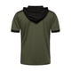 thumbnail image 3 of Camiseta de manga corta con capucha y sudadera para hombre, camiseta, verde militar, negro, XL Scienceny AP002510-04, 3 of 7