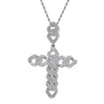 thumbnail image 3 of Collar de cruz Salvador Zirconia de acero Inoxidable 24 Pulgadas Plata, 3 of 10