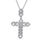 thumbnail image 3 of Crystal Rhinestone Collar De Cadena Para Hombres Con Crucifijo, Collar Colgante, Collar De , Gargantilla De Cristal Colgante Plata Yuyangstore collar de cruz, 3 of 8