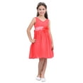 thumbnail image 2 of DPOIS Kids Flower Girls Elegant Sleeveless Wedding Party Formal Dress Watermelon 4, 2 of 6