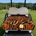 thumbnail image 2 of Yuyamidu Tiger Print Golf Cart Seat Covers for 2 Seats Golf Cart Seat Towel with Front Pockets for Club Car Universal Size Travel Sports Golf Cart Accessories, 2 of 8