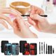 thumbnail image 1 of Fiudx Ofertas Del Día Kit De Decoración De Uñas, Kit De Pedicura 10 En 1 De Acero Inoxidable, Kit De Aseo Para Cortaúñas Con Estuche De Viaje De Cuero Negro, 1 of 2