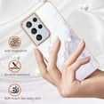 thumbnail image 2 of Compatible with Samsung Galaxy S21 Ultra 5G Case Ultra Slim Marble Luxury Glossy Rubber Durable Shockproof Protective Phone Case for Samsung Galaxy S21 Ultra 5G Marble White YBT, 2 of 10