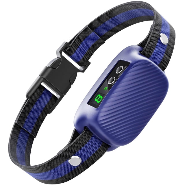 Dog Bark Collar,Rechargeable Anti Barking Collar with 3 Training Modes Beep Vibration,Waterproof No Bark Collar for Medium Dogs-(blue)