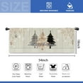 thumbnail image 3 of Christmas Tree Winter Kitchen Curtain Valance 54W x 18L Inch Xmas Holiday Snowflake Rod Pocket Short Cafe Small Window Treatment Drapes Decor, 3 of 7