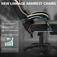 thumbnail image 6 of Hoffree Gaming Chair with Massage and Footrest Big and Tall Gamer Chair with Headrest and Lumbar Support PU Computer Game Chair for Adults Office Gaming, 440lbs, 6 of 10