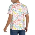 thumbnail image 2 of Hirioo Retro Floral for Men's Baseball T-shirt Shirts Short Sleeve Casual Summer Button Stretch T Shirts,Size S-4XL-3X-Large, 2 of 7