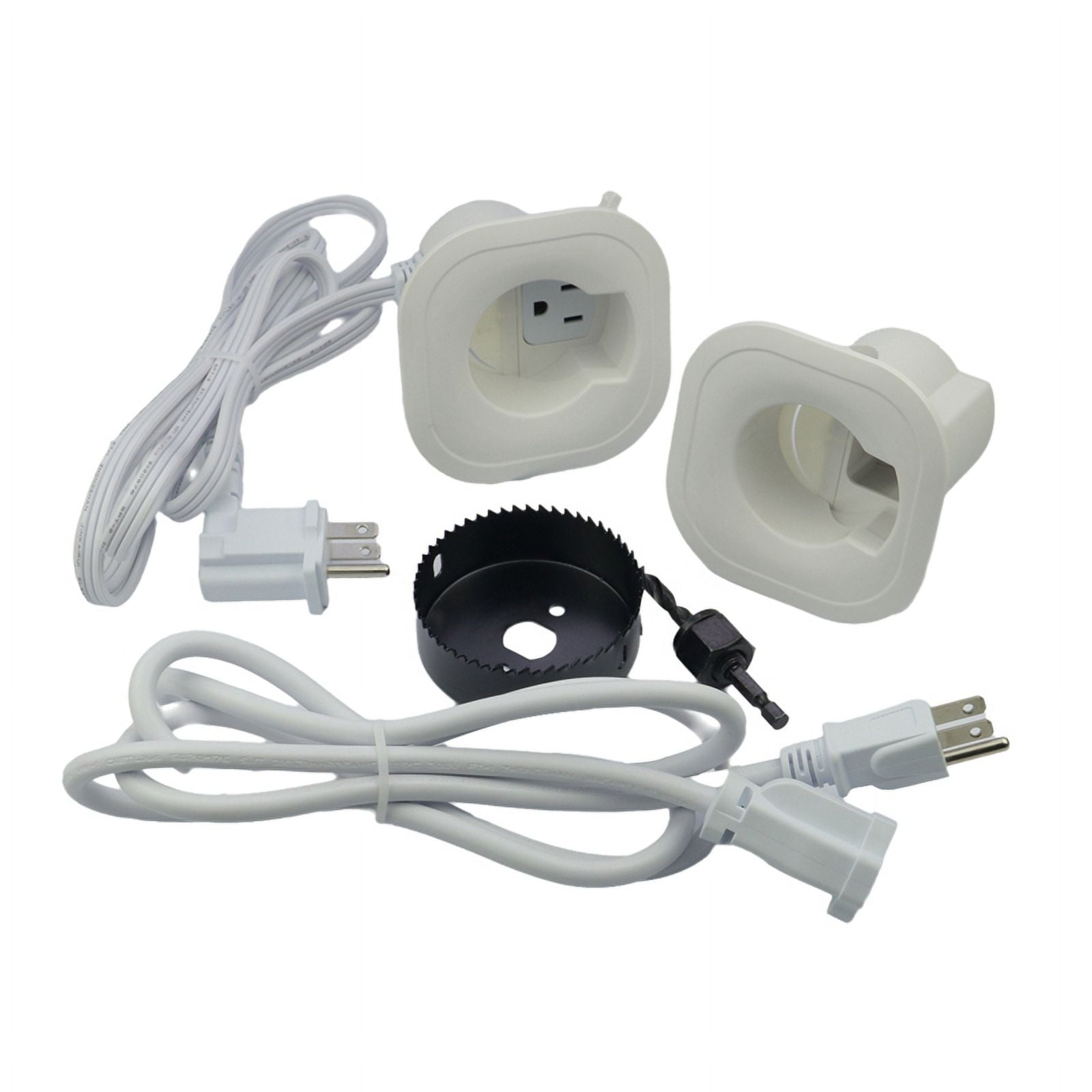 In-Wall Cable Management Kit for Hide TV Wires When Mounting TV with Hole Saw Drill Attachment for Easy Install US Plug By PULMCheerger