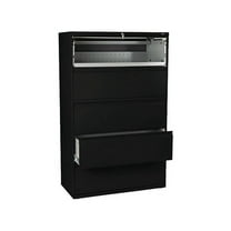 HON 5 Drawers Lateral Lockable Filing Cabinet, Black
