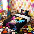 thumbnail image 3 of Erosebridal Letter A Dripping Waffle Baseball Print Twin Sheet Sets, Sports Monogram Bedding for Kids Boys and Girls, 1 Flat Sheet, 1 Fitted Sheet and 1 Pillowcase, 3 of 6
