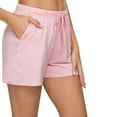 thumbnail image 4 of Pajama Shorts for Women Cotton Soft Sleep Shorts Casual Elastic Waist Pj Bottoms with Drawstring and Pockets, 4 of 4