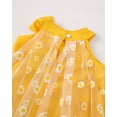 thumbnail image 6 of Baby Girls Clothes Toddler Girls Tulle Dress 3T Girls Summer Halter Dress 4T Girls Sleeveless Solid Color Floral Dress Yellow, 6 of 9