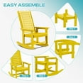 thumbnail image 4 of FODINGHILL Outdoor Rocking Chair, HDPE All Weather Adirondack Oversized Rockers, Porch Rocking Chairs for Patio Outside Backyard Balcony Garden, Yellow, 4 of 9