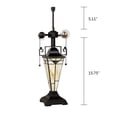 thumbnail image 3 of CHLOE Lighting Mission-Style 3-Light Blackish Bronze Finish Double Lit Table Lamp 16" Shade, 3 of 8