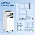 thumbnail image 3 of HOMCOM 10000 BTU Mobile Air Conditioner for Cooling and Dehumidifying, 3 of 8
