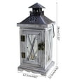thumbnail image 5 of Rustic Style Vintage Distressed Wooden Lantern Decorative Hanging Pillar Candle Holder Candlesticks for Tabletop Wedding Party Centerpiece Garden Ornament, 5 of 12