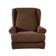 thumbnail image 5 of Funda de tela para sillón con respaldo de alas, universal, para muebles marrón, 5 of 9