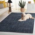 thumbnail image 3 of SAFAVIEH Mila Heidi Geometric Striped Polyester Area Rug, Blue/Black, 5'3" x 7'6", 3 of 11