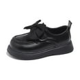 thumbnail image 5 of JUSLIO Girl Shoes British Style Flat Soft Sole Loafers Slip on (Toddler/Little Kid/Big Kid) Leather Shoes 33 Black, 5 of 6